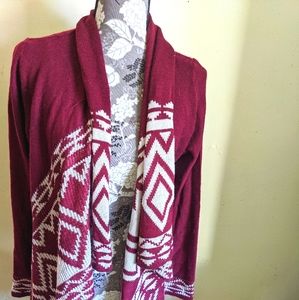 Maroon Tribal Almost Famous cardigan sweater